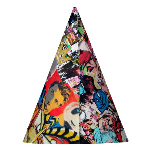 Graffiti-Wandverkleidung Partyhütchen (Rückseite)