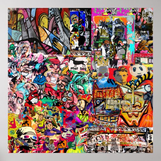 Graffiti-Wandverkleidung Poster (Vorne)