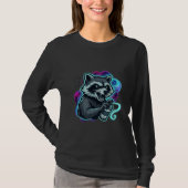 Graffiti-Waschbär-Langarmshirt T-Shirt (Vorderseite)