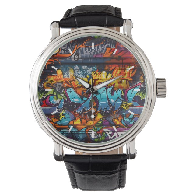 Graffiti Watch Armbanduhr (Vorderseite)