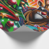 Graffiti Weihnachten Geschenkpapier (Ecke)