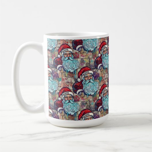 Graffiti-Weihnachtsmann Kaffeetasse (Links)