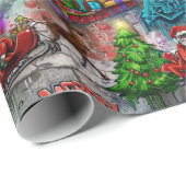 Graffiti-Weihnachtspapier Geschenkpapier (Rolleneckpunkt)