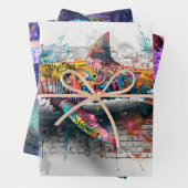 Graffiti Whale Neon Turtles Decoupage Geschenkpapier Set (Beispiel)