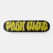 GRAFFITI WILDSTYLE GOLD CUSTOM SKATEBOARD (Horizontal)