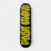 GRAFFITI WILDSTYLE GOLD CUSTOM SKATEBOARD (Vorne)