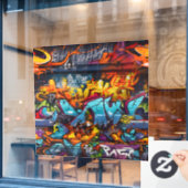 Graffiti Window Cloning Fensteraufkleber (Café-Fenster)