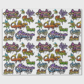 Graffiti Words Geschenkpapier (Flach)