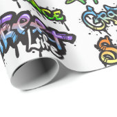 Graffiti Words Geschenkpapier (Rolleneckpunkt)