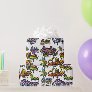 Graffiti-Wörter   Geschenkpapier