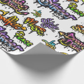 Graffiti-Wörter Geschenkpapier (Ecke)