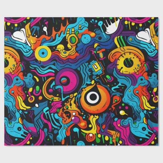 Graffiti Wrapping Paper Geschenkpapier (Flach)