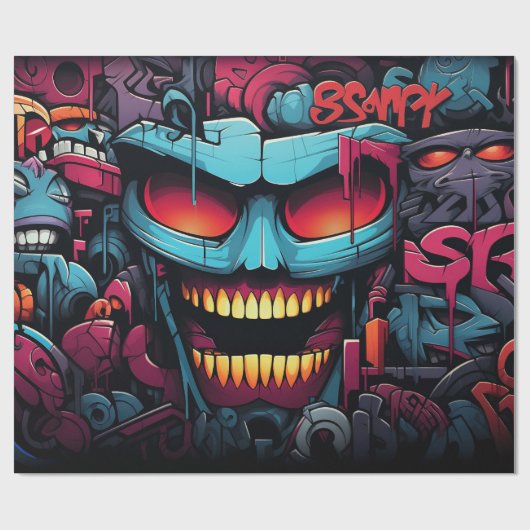 Graffiti Wrapping Paper Geschenkpapier (Flach)