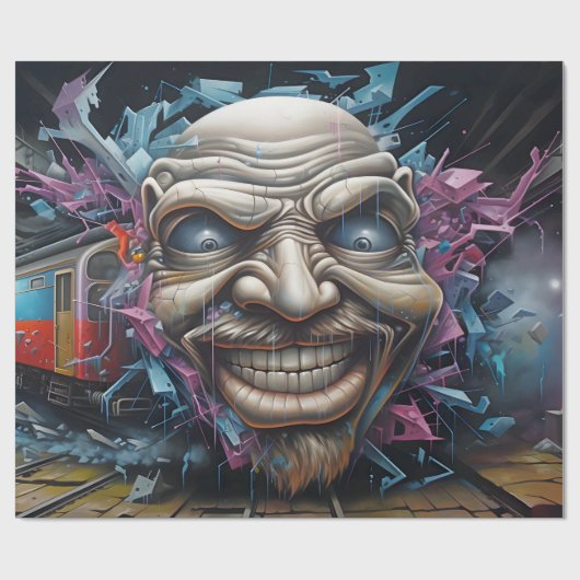 Graffiti Wrapping Paper Geschenkpapier (Flach)