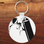 Graffiti writer with spray can stencil schlüsselanhänger (Vorderseite)