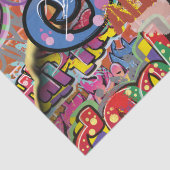 Graffiti-Ziegel, gekratzt oder gestrichen Seidenpapier (Detail)