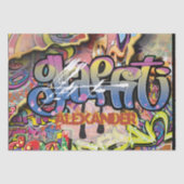 Graffiti-Ziegel, gekratzt oder gestrichen Seidenpapier (Vorderseite)