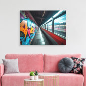 Graffiti-Zug Leinwanddruck (Insitu (Wohnzimmer))