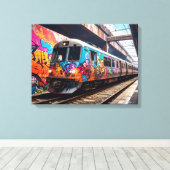 Graffiti-Zug Leinwanddruck (Insitu (Holzboden))