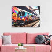 Graffiti-Zug Leinwanddruck (Insitu (Wohnzimmer))