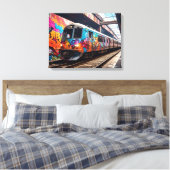 Graffiti-Zug Leinwanddruck (Insitu (Schlafzimmer))