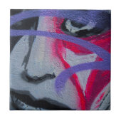 Graffitifrau Fliese (Vorderseite)