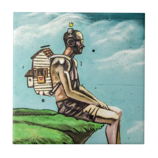 Graffitiklippenrand Fliese (Vorderseite)