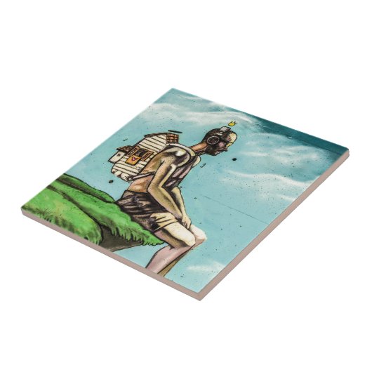 Graffitiklippenrand Fliese (Seite)