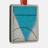 Graffitinahaufnahmen Silbernes Ornament (Rechts)