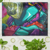 Graffitireptil Küchentuch (Gefaltet)