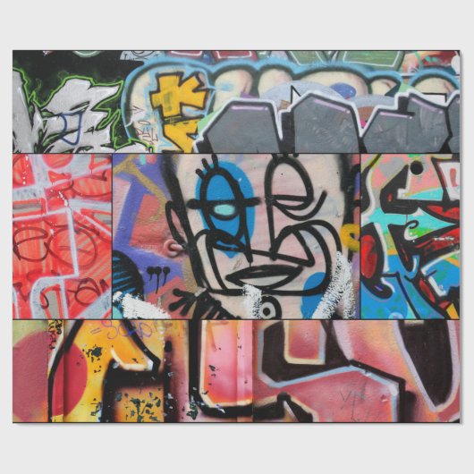 Graffitis Geschenkpapier (Flach)