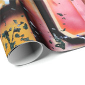 Graffitis Geschenkpapier (Rolleneckpunkt)