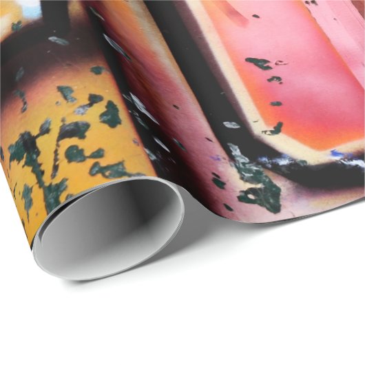 Graffitis Geschenkpapier (Rolleneckpunkt)