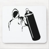 Graffitiverfasser mit Spraydosen-Schablone Mousepad (Vorne)