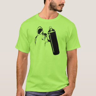 Graffitiverfasser mit Spraydosen-Schablone T-Shirt