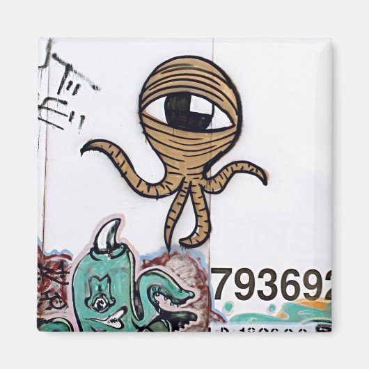 Graffitti-Außerirdischen Magnet (Vorne)