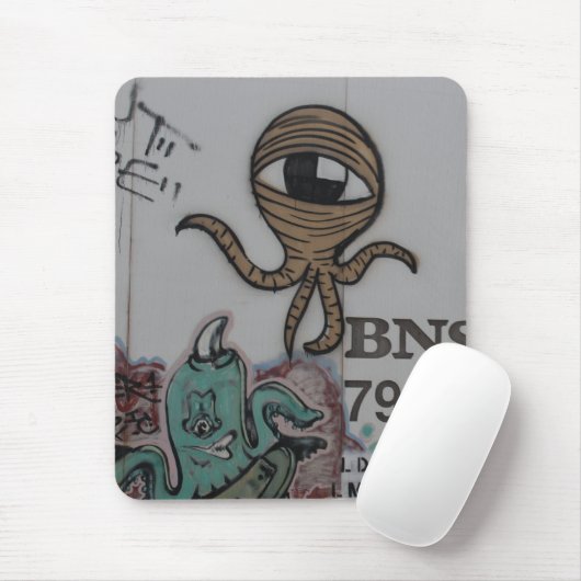 Graffitti-Außerirdischen Mousepad (Mit Mouse)