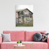 Graffitti Barn in Iowa Leinwanddruck (Insitu (Wohnzimmer))