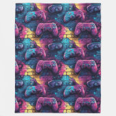 Graffitti GameController Urban Pattern Gamer Room Fleecedecke (Vorderseite)