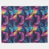 Graffitti GameController Urban Pattern Gamer Room Fleecedecke (Vorderseite (Horizontal))