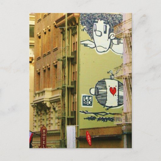 Graffitti Wall Foto Postkarte (Vorderseite)