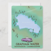 Grafham Water Huntingdon Cambridgeshire Karte (Rückseite)