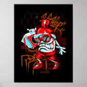 Grafi Art Spray Paint Urban Hip Hop Music Lover Poster (Vorne)