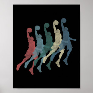 Grafik 365 Basketball Sport Vintag Retro Geschenk Poster