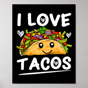 Grafik 365 I Liebe Tacos T-Shirt Cinco De Mayo Tac Poster