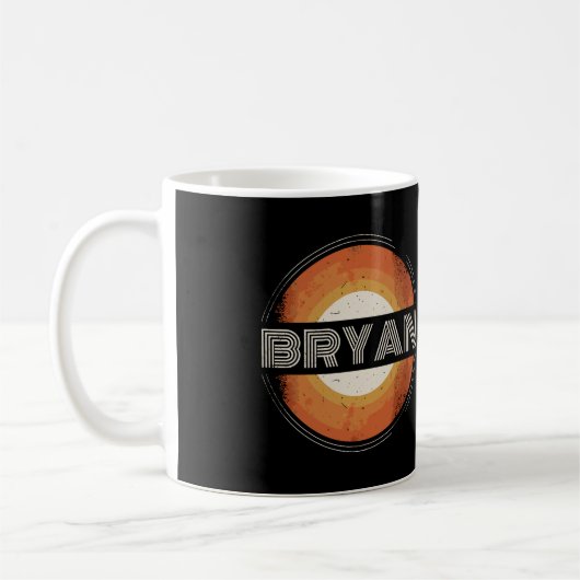 Grafik 365 Vorname Bryan Retro Personalisiert VI Kaffeetasse (Links)