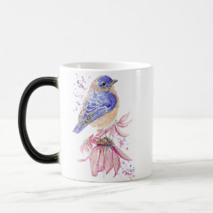 Grafik Art & Watercolor Bluebird Garden Bird Art Verwandlungstasse