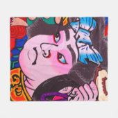 Grafik auf Japanisch Traditionelles Kiteart,Kite,S Fleecedecke (Vorderseite (Horizontal))