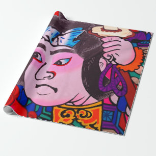 Grafik auf Japanischem traditionellem Drachenkunst Geschenkpapier