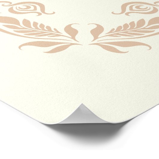 Grafik, Beige Tea Time Illustration Poster (Ecke)